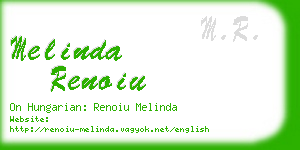 melinda renoiu business card